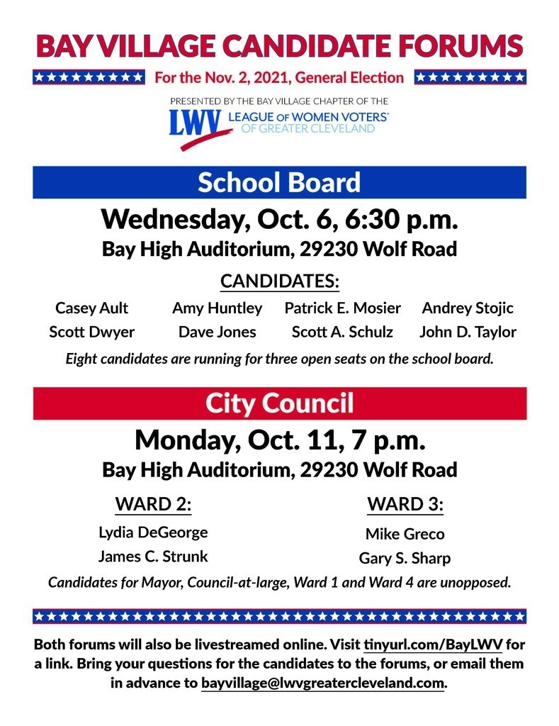 League of Women Voters Candidate Forums