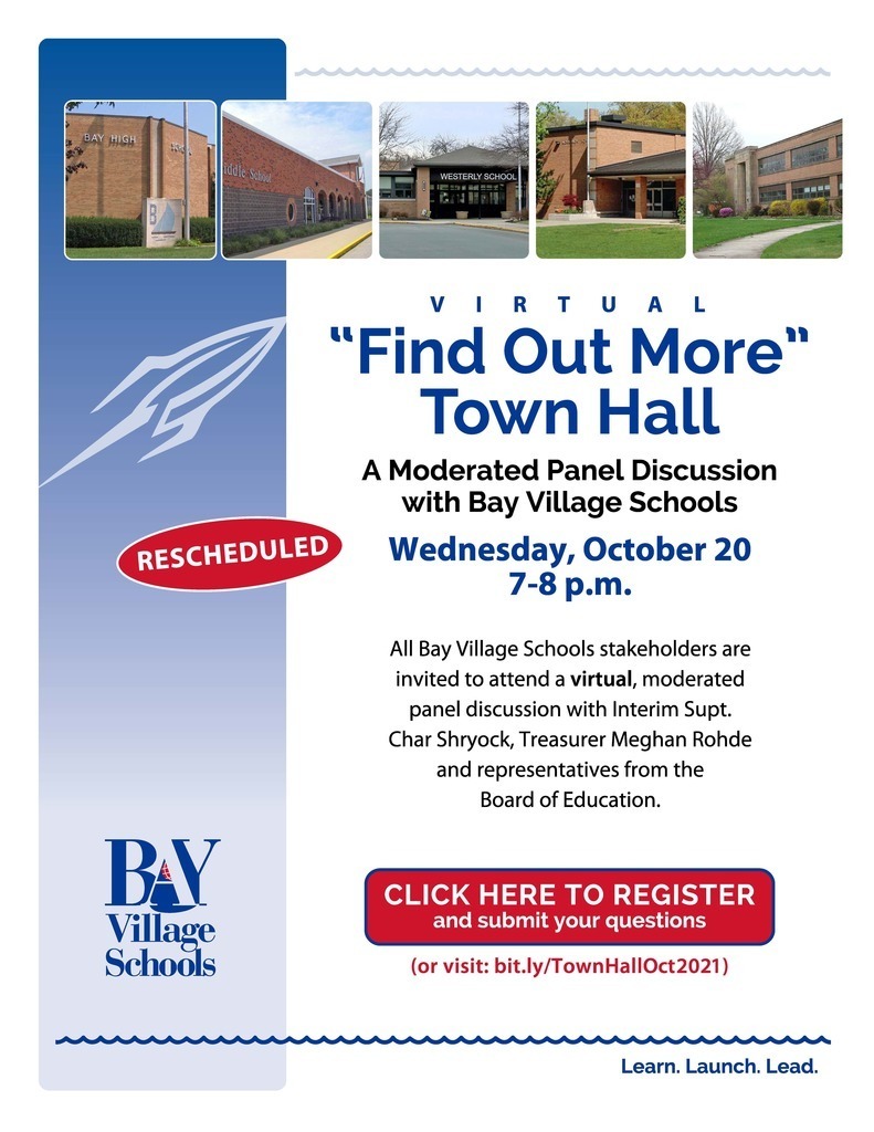 Rescheduled Virtual Find Out More Town Hall October 2021
