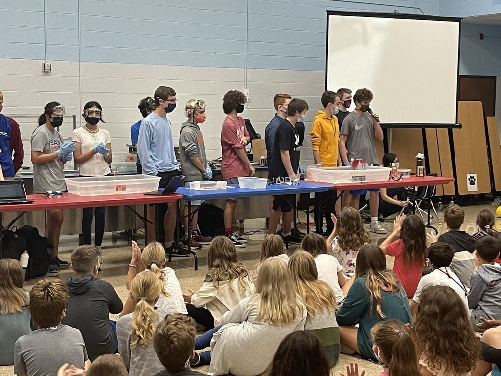 BHS Science students talk to Westerly students.