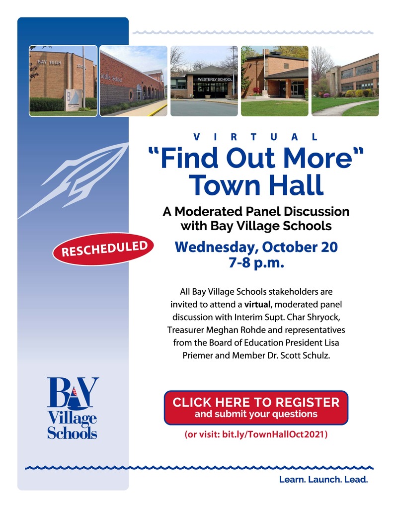 Rescheduled Virtual Find Out More Town Hall October 2021
