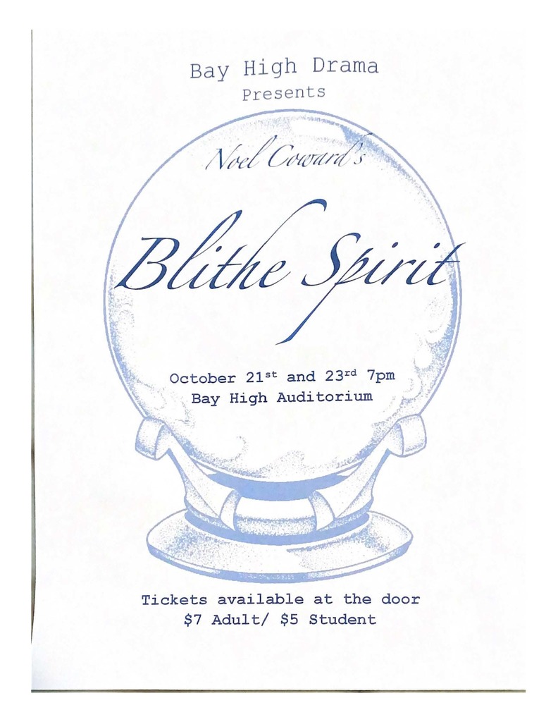 Blithe Spirit Fall Play 2021