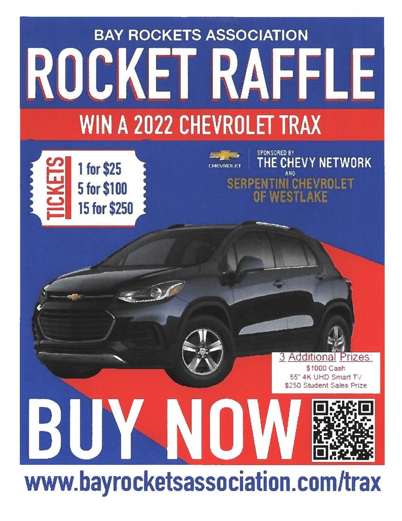 Bay Rockets Association Car Raffle Flyer