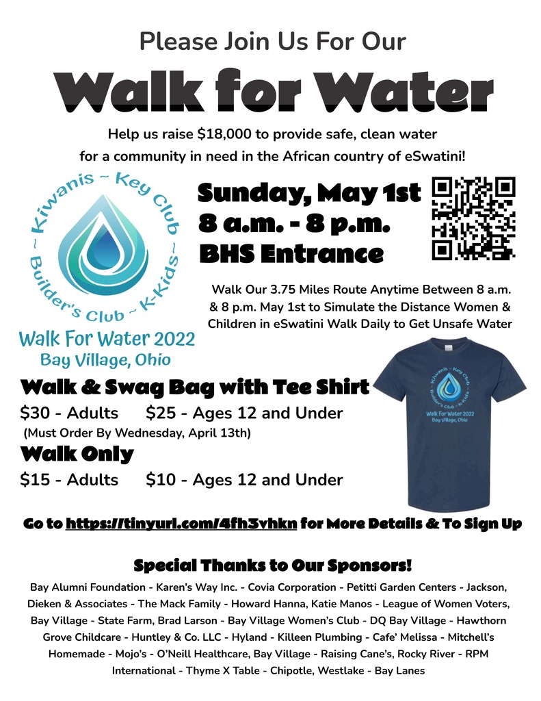 Walk for Water Flyer 2022