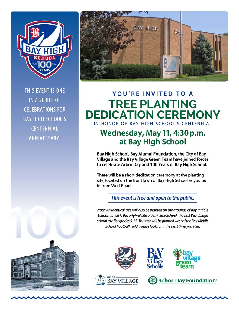 Tree Planting Ceremony at BHS on May 11, 2022