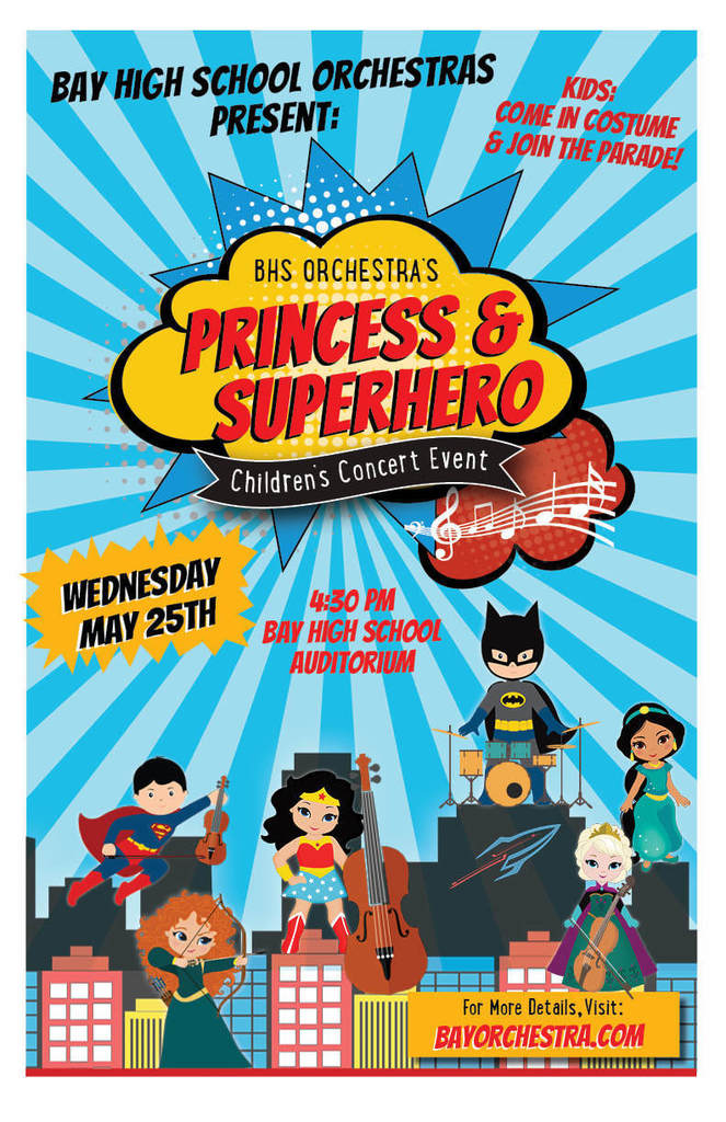 Bay Orchestra Princess & Superhero Event May 2022