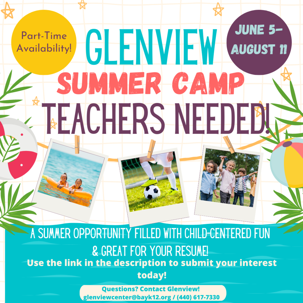 Glenview summer camp help wanted flyer
