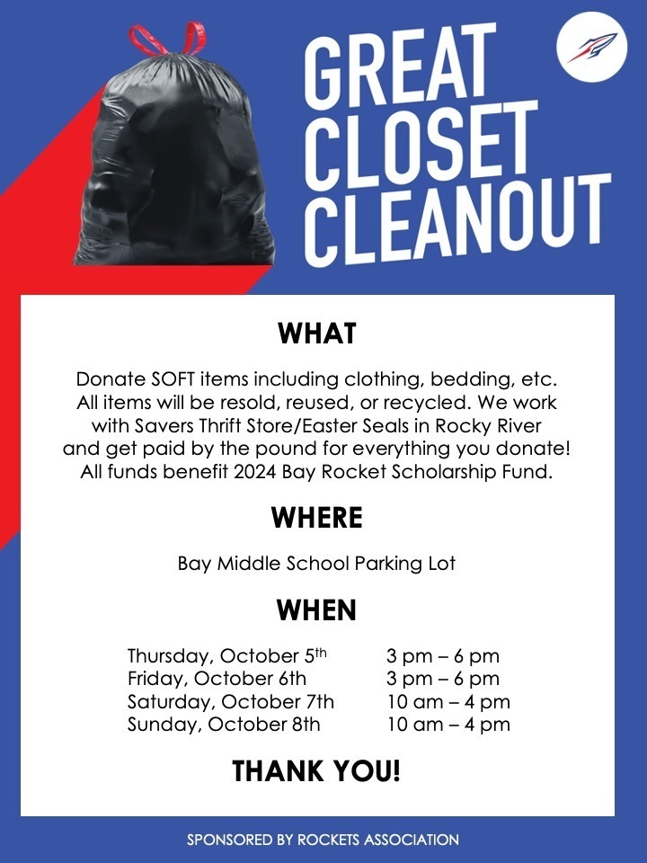 Great closet cleanout event flyer